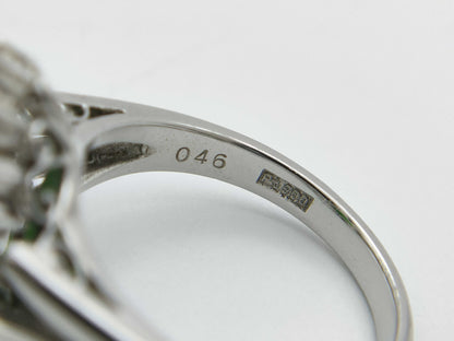 Jade D0.46ct Pt900 8.4g Ring 
