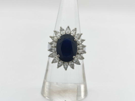 S 5.27ct/2.00ct PT900 9.4g Ring 