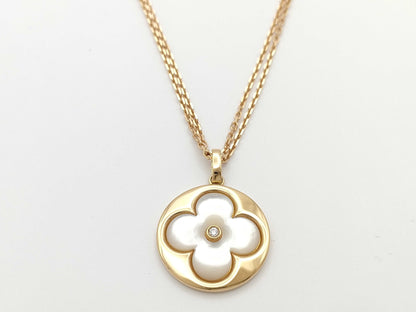 LOUIS VUITTON Star Blossom Shell Necklace, 1PD, PG, AU750, 21.2g 