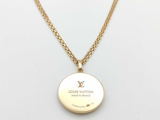 LOUIS VUITTON Star Blossom Shell Necklace, 1PD, PG, AU750, 21.2g 
