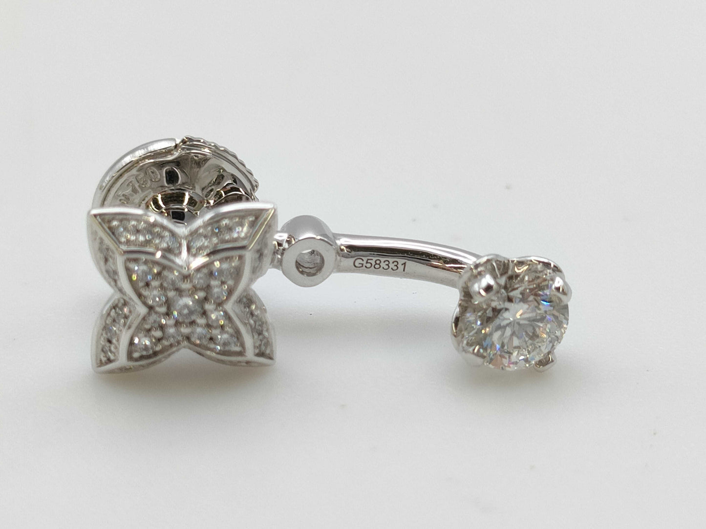 LOUIS VUITTON Star Blossom Diamond WHITE AU750 3.3g 