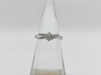 4℃ D0.306ct melee diamonds PT995 4.0g ring 