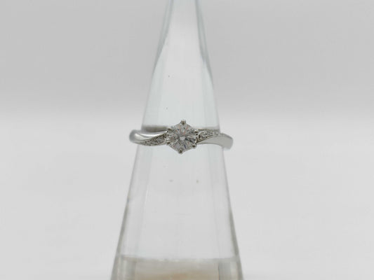 4℃ D0.306ct melee diamonds PT995 4.0g ring 