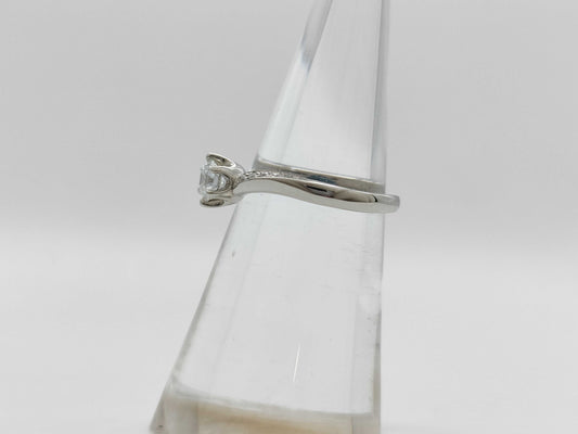 4℃ D0.306ct melee diamonds PT995 4.0g ring 