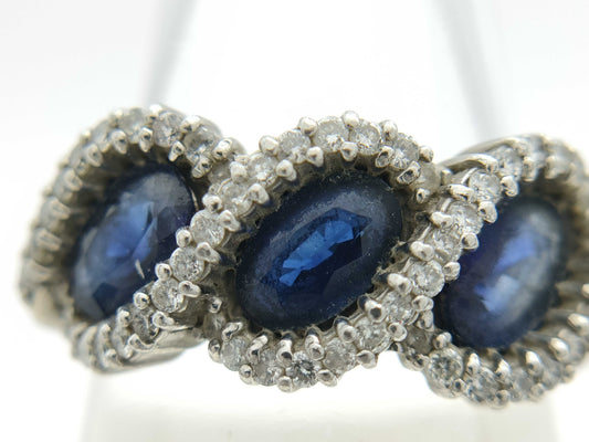 S1.50ct D0.35ct Pt900 10.6g Ring 