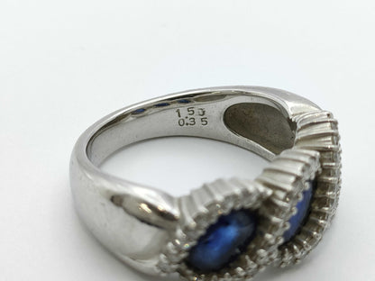 S1.50ct D0.35ct Pt900 10.6g Ring 