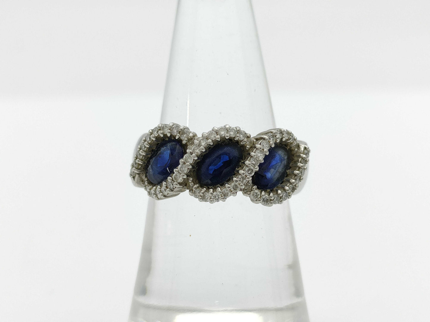 S1.50ct D0.35ct Pt900 10.6g Ring 