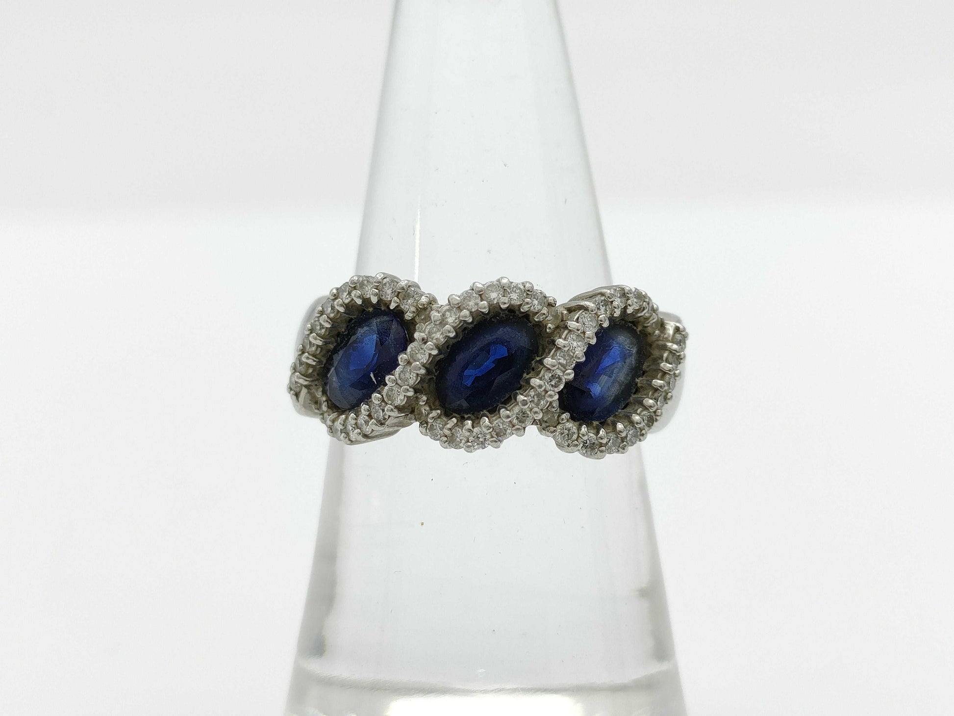 S1.50ct D0.35ct Pt900 10.6g Ring 