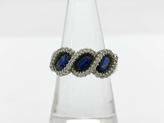 S1.50ct D0.35ct Pt900 10.6g Ring 