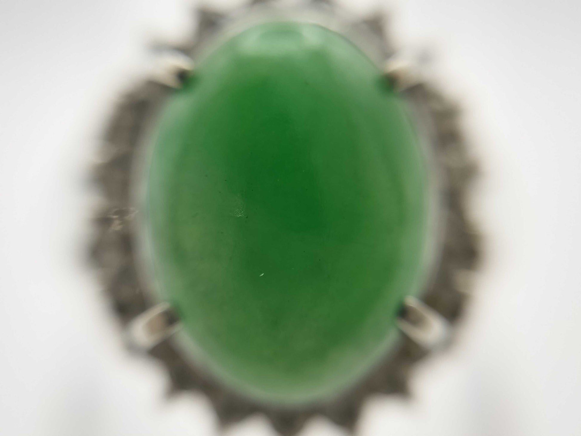 Jade D0.35ct Pt900 7.3g Ring 