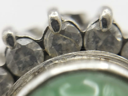 Jade D0.35ct Pt900 7.3g Ring 