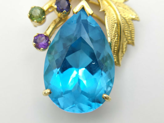 Blue Topaz 750 14.7g Pendant Top 