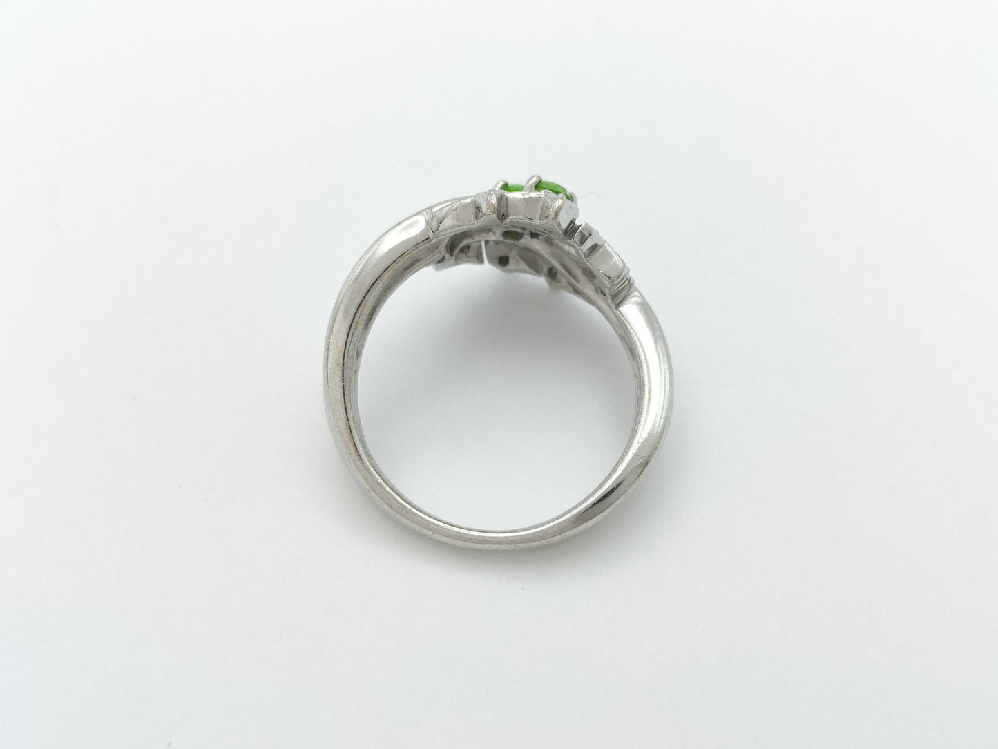 Demantoid Garnet 0.17ct D0.11ct K18WG 5.4g Ring 
