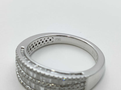 D1.00ct Pt950 7.0g Ring 