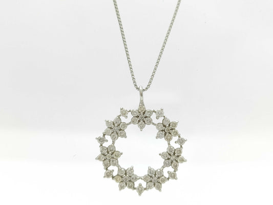 D0.50ct Pt900/850 3.0g Necklace 