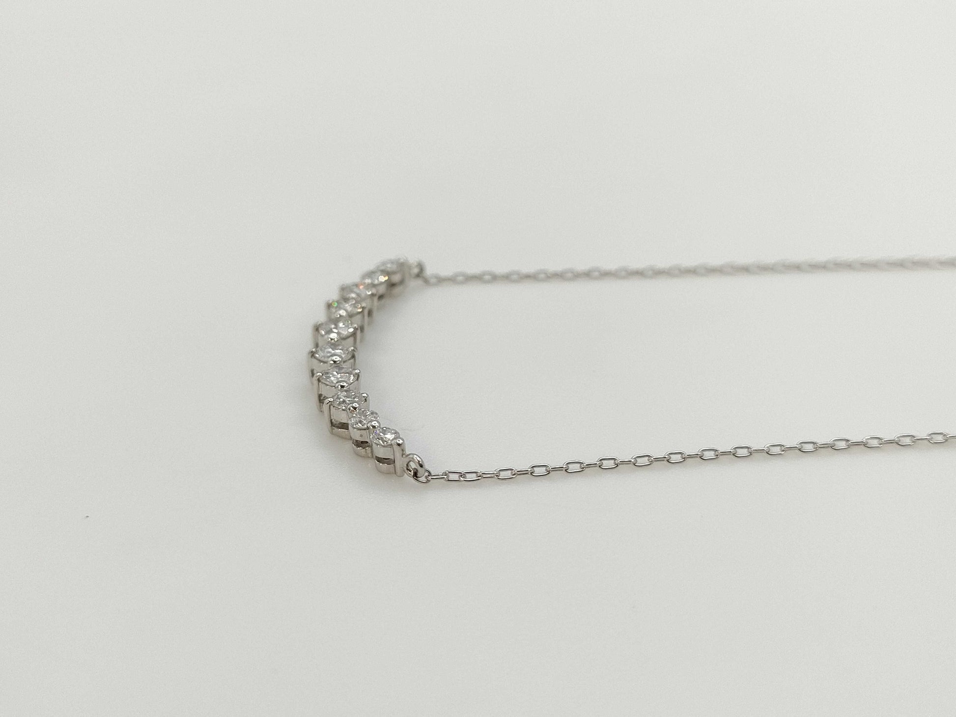 D0.48ct Pt900/850 3.2g Necklace 