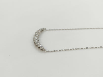 D0.48ct Pt900/850 3.2g Necklace 