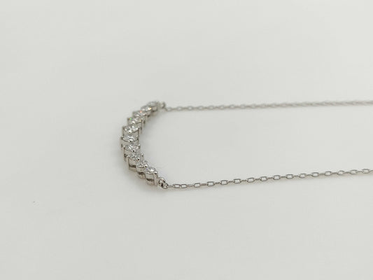 D0.48ct Pt900/850 3.2g Necklace 
