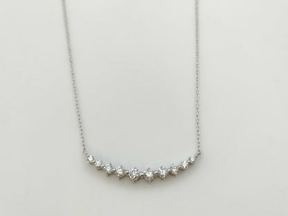 D0.48ct Pt900/850 3.2g Necklace 