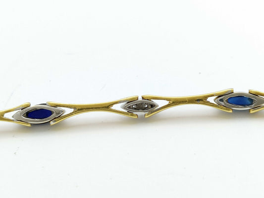 Sapphire and Diamond 750 17.6g Necklace 