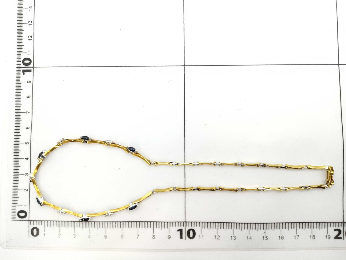 Sapphire and Diamond 750 17.6g Necklace 