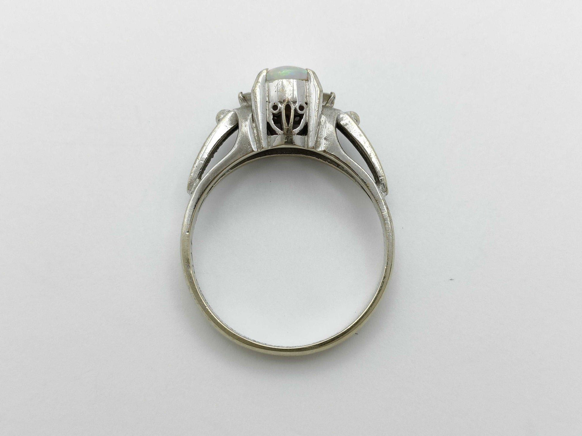 Opal Diamond 037 Stamp K14WG 2.7g Ring 