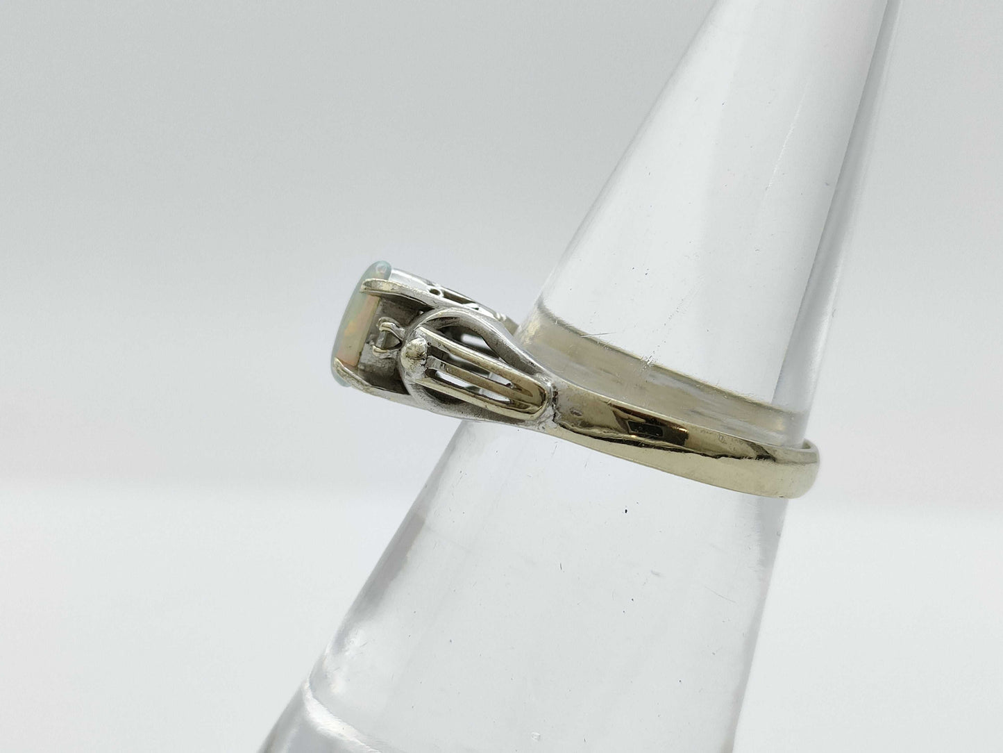 Opal Diamond 037 Stamp K14WG 2.7g Ring 