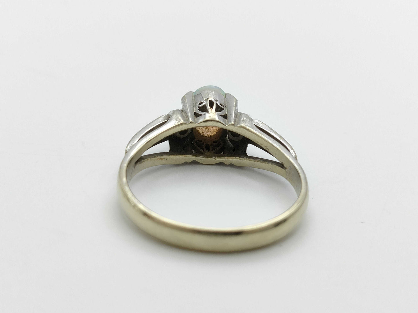Opal Diamond 037 Stamp K14WG 2.7g Ring 