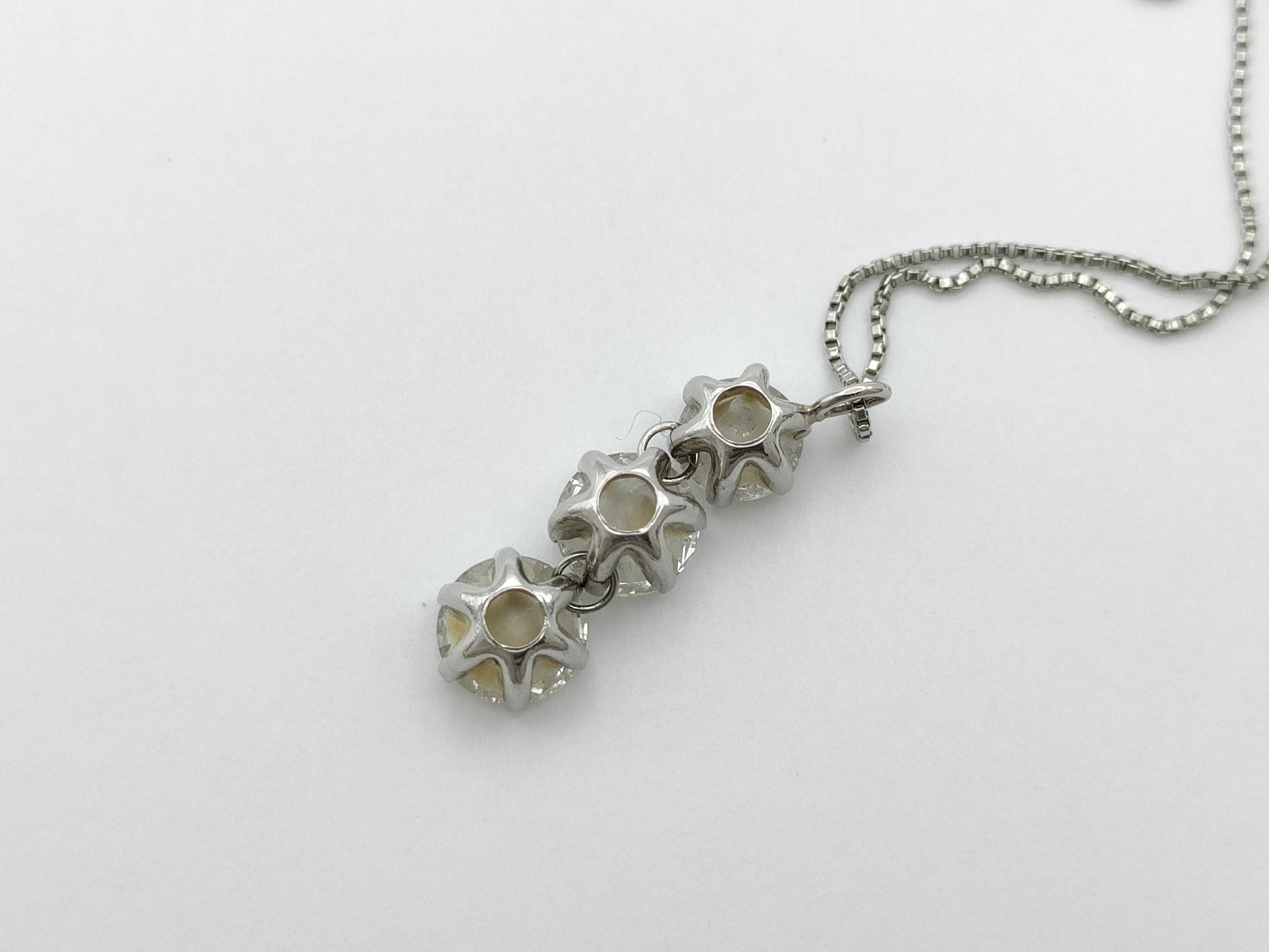 D1.0ct Pt900/850 2.0g Necklace 