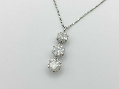 D1.0ct Pt900/850 2.0g Necklace 