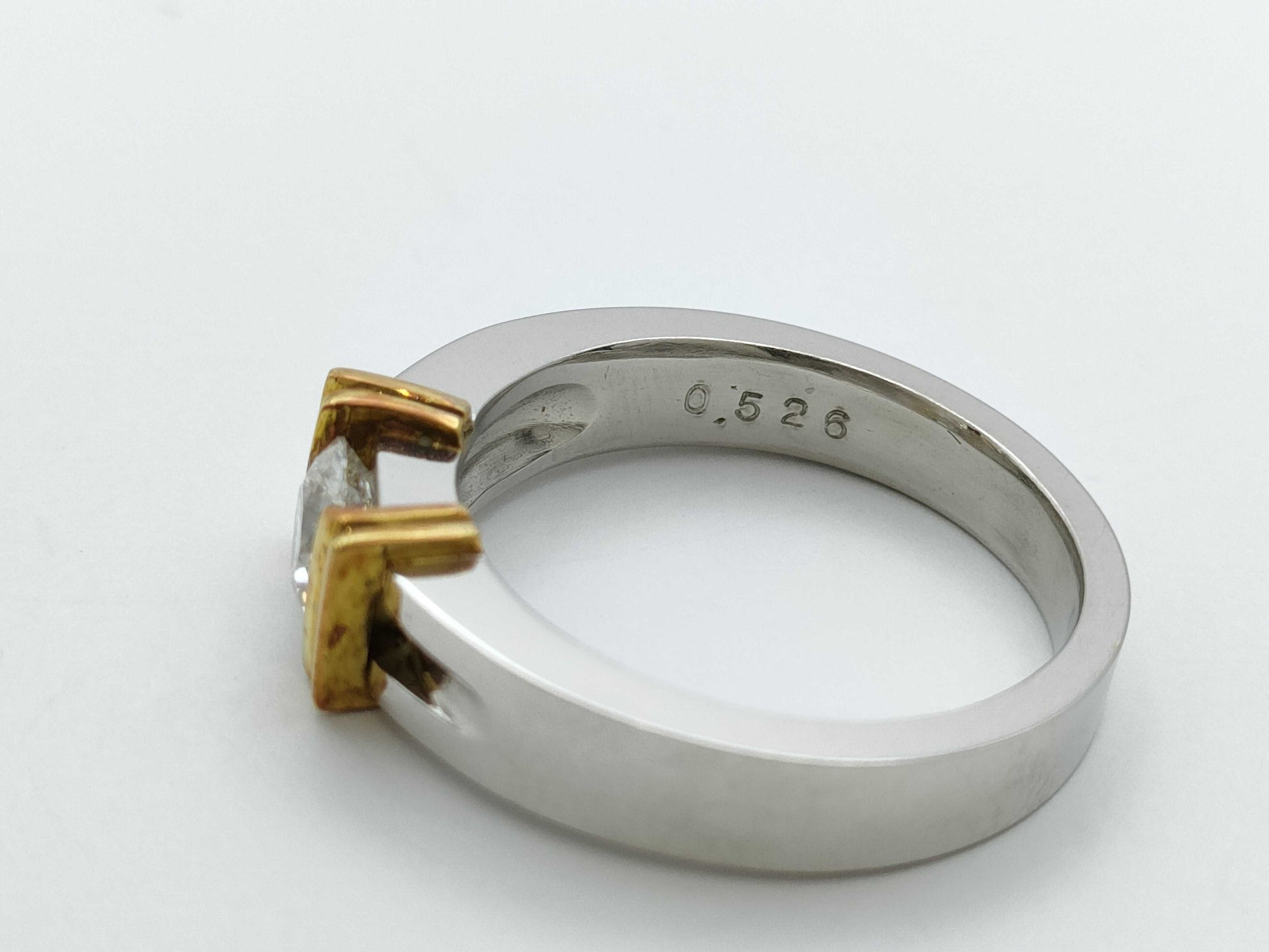 D0.526ct Pt900/K18 7.8g Ring 