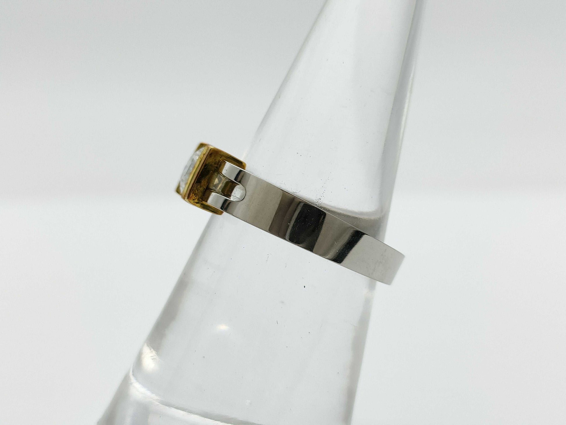 D0.526ct Pt900/K18 7.8g Ring 