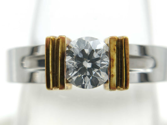 D0.526ct Pt900/K18 7.8g Ring 