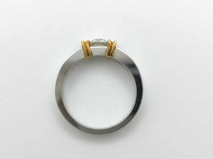 D0.526ct Pt900/K18 7.8g Ring 