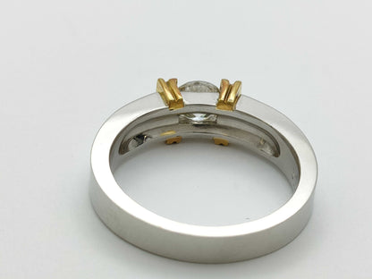 D0.526ct Pt900/K18 7.8g Ring 
