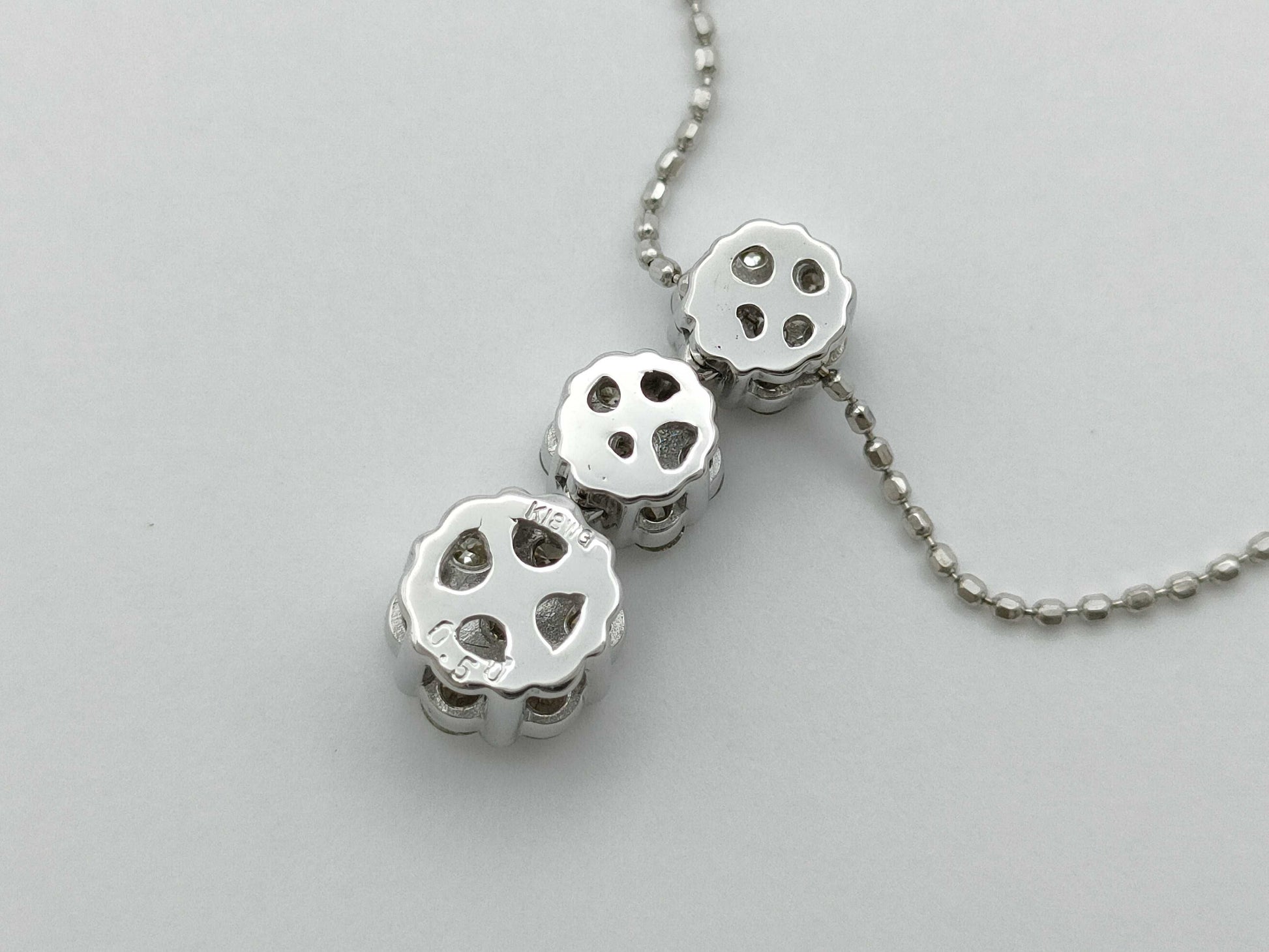 D0.50ct K18WG 3.6g Necklace 