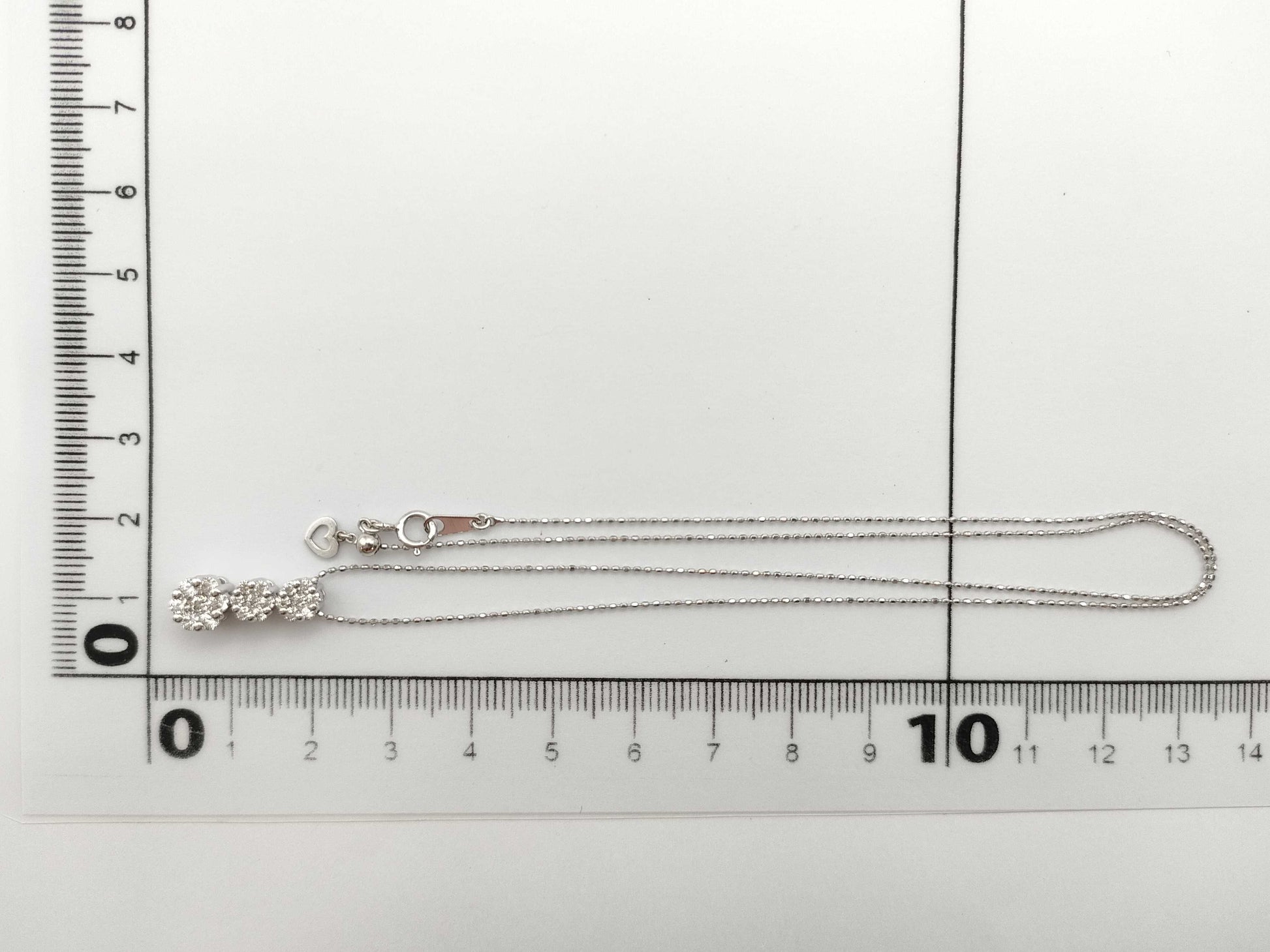 D0.50ct K18WG 3.6g Necklace 