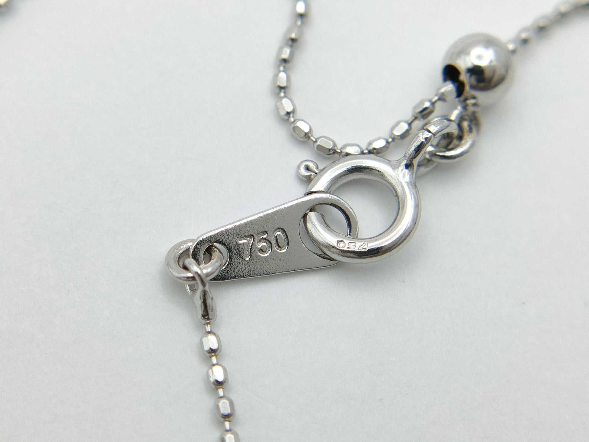 D0.50ct K18WG 3.6g Necklace 