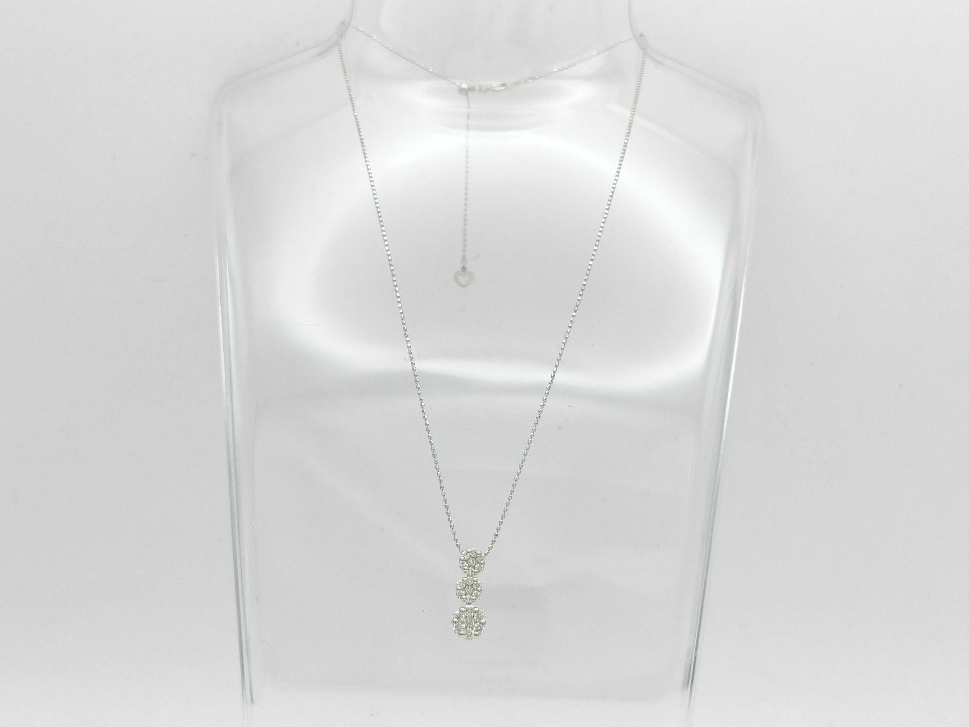 D0.50ct K18WG 3.6g Necklace 