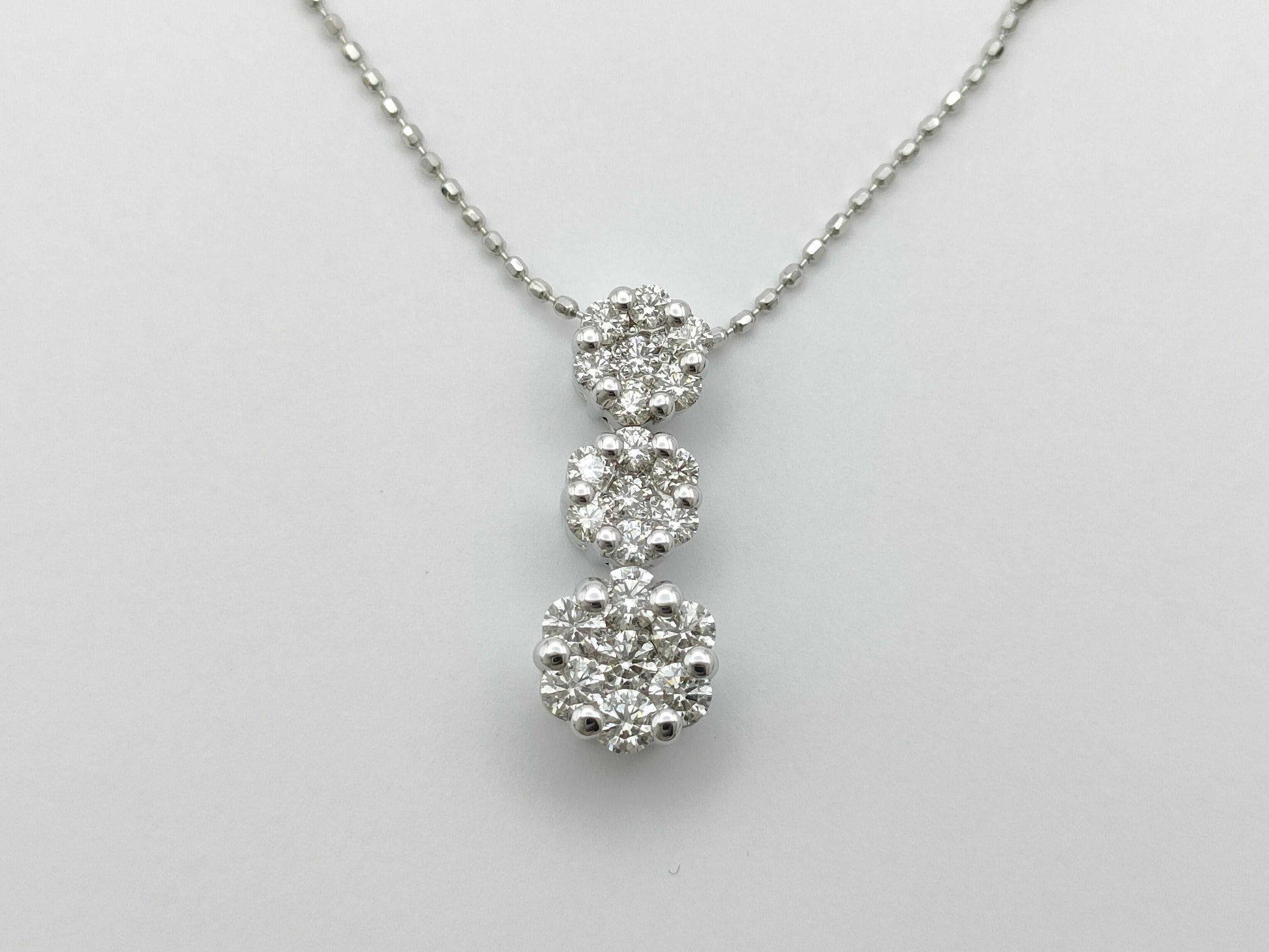 D0.50ct K18WG 3.6g Necklace 