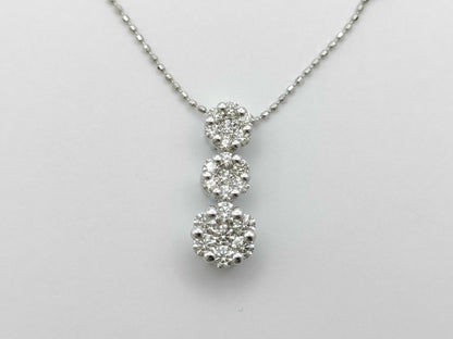 D0.50ct K18WG 3.6g Necklace 