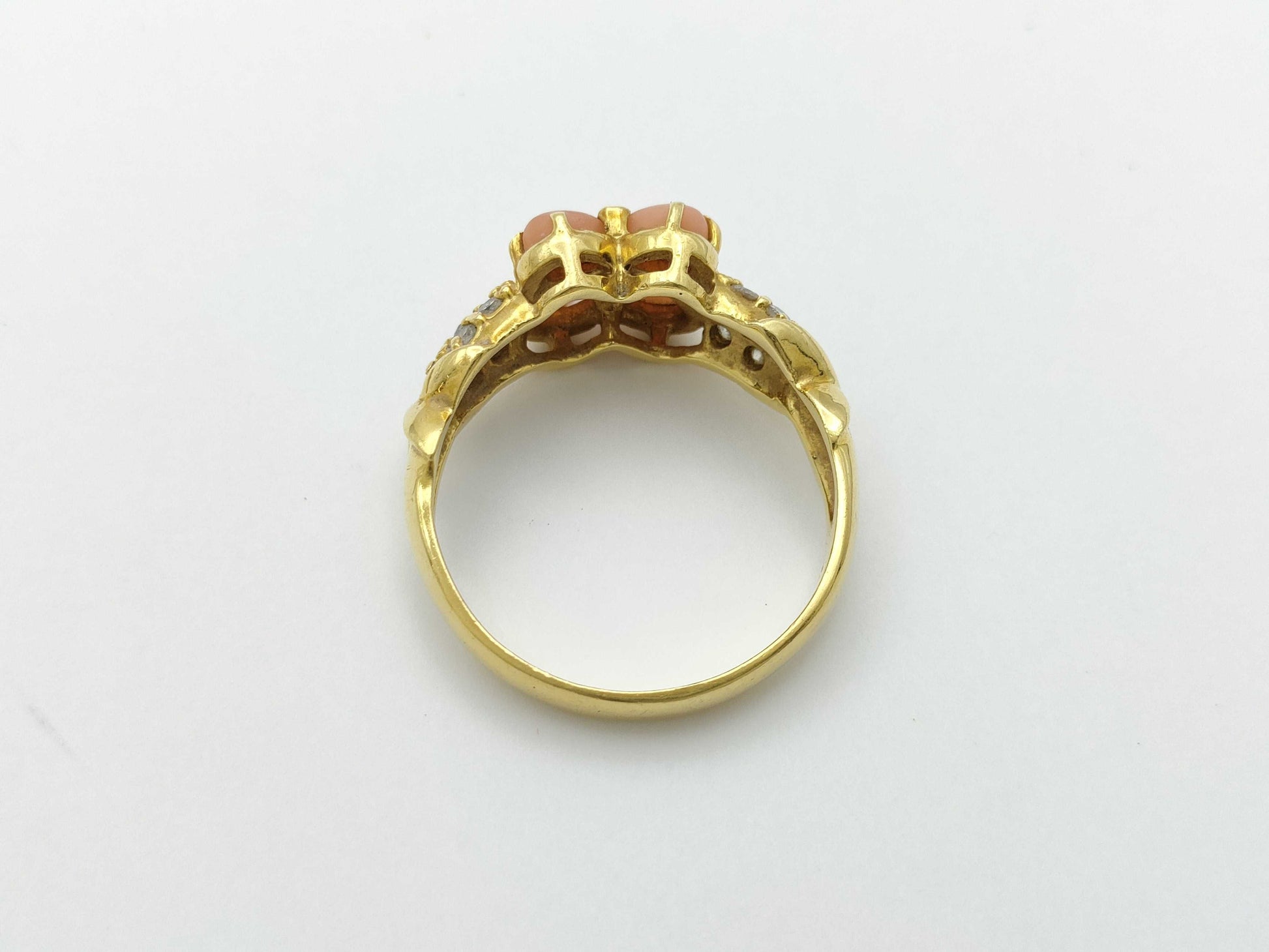 Colored Stone D0.33ct K18 4.2g Ring 