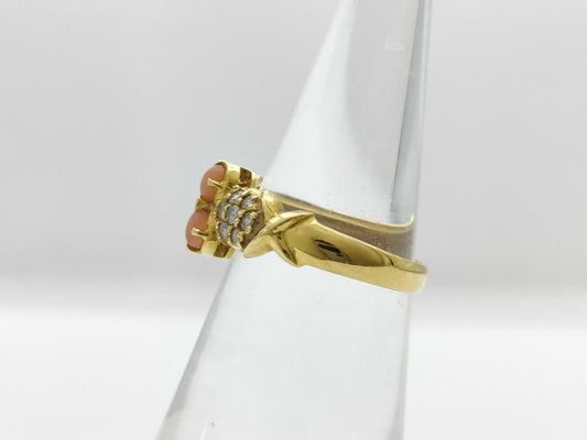 Colored Stone D0.33ct K18 4.2g Ring 
