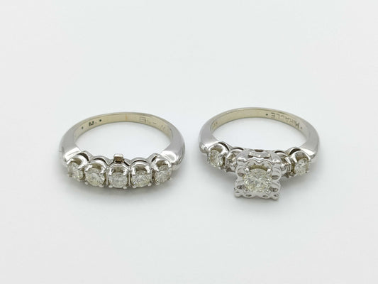 2-piece diamond set, 13K gold, 7.0g ring 