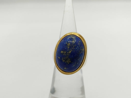 Lapis Lazuli Ring, 13.4mm x 18.2mm, 18K Gold, 15.0g 