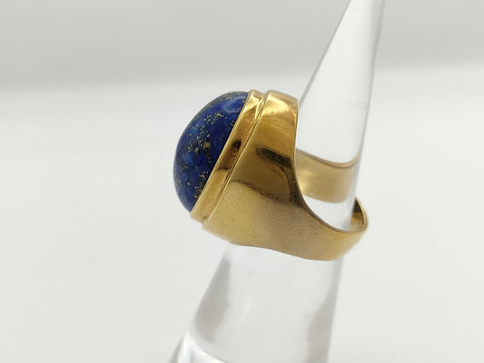 Lapis Lazuli Ring, 13.4mm x 18.2mm, 18K Gold, 15.0g 