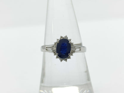 S1.00ct D0.21ct PT900 3.5g Ring 