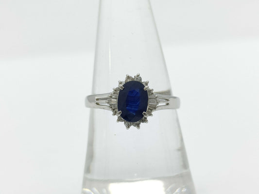 S1.00ct D0.21ct PT900 3.5g Ring 