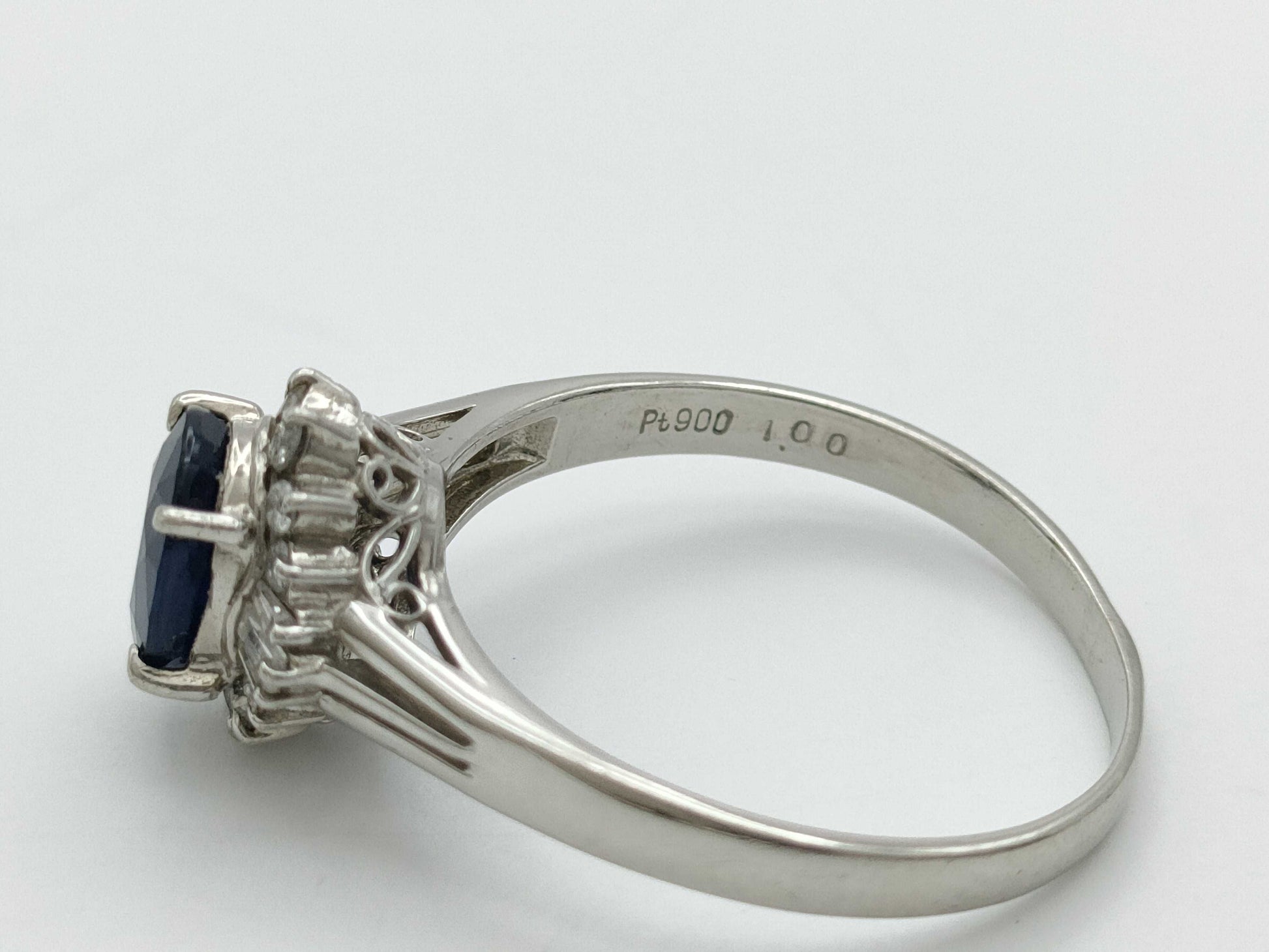 S1.00ct D0.21ct PT900 3.5g Ring 