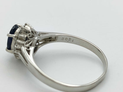 S1.00ct D0.21ct PT900 3.5g Ring 